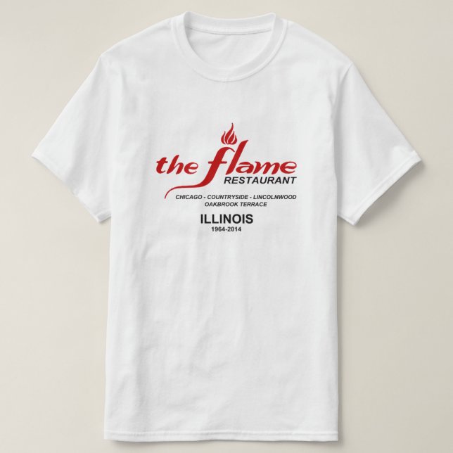 Camiseta Restaurantes Flame de Illinois (Frente do Design)