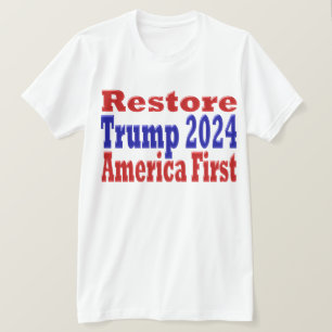 Camiseta Restaure a América First Trump 2024