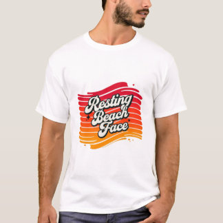 Camiseta Resting Beach Face - Hilariary Beach Shirt for Sum