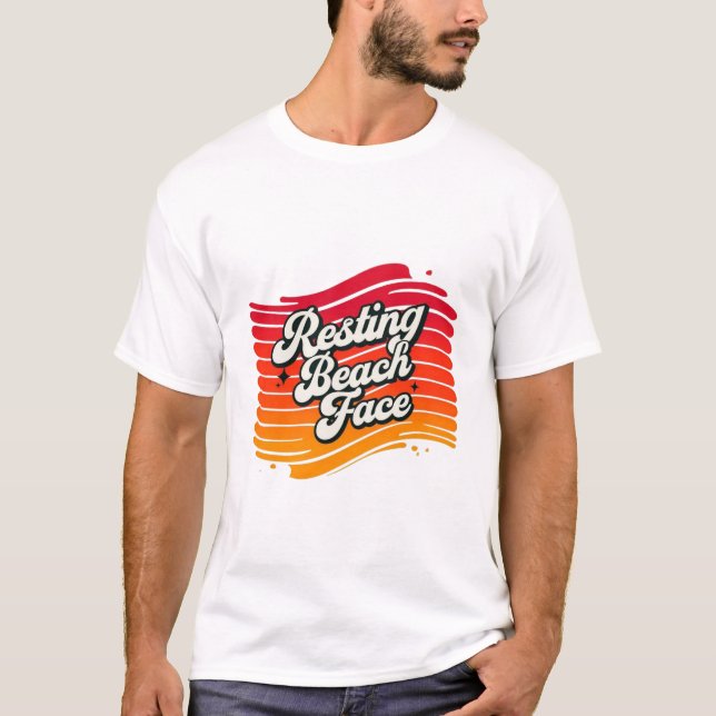 Camiseta Resting Beach Face - Hilariary Beach Shirt for Sum (Frente)