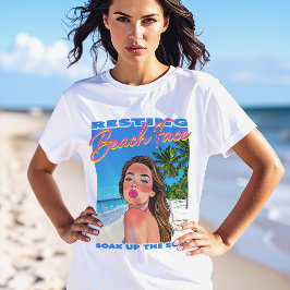 Camiseta Resting Beach Face Poster Girl's