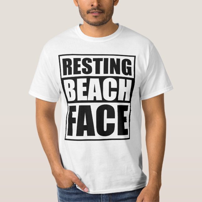 Camiseta Resting Beach Face Relaxed and Witty Summer Vibes  (Frente)