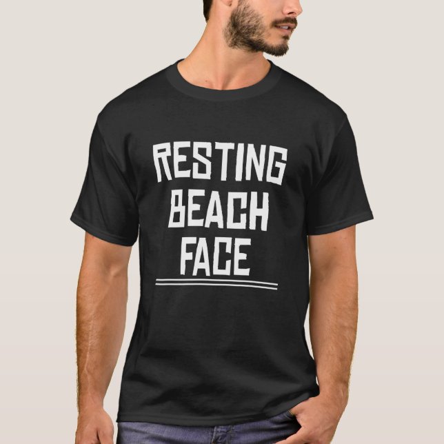 Camiseta Resting Beach Face Summer Sayings Graphic (Frente)