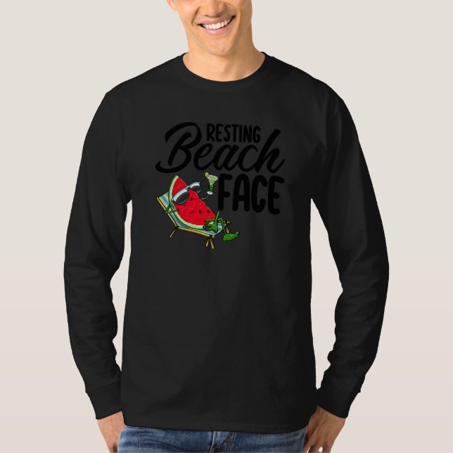Camiseta Resting Beach Fcae Watermelon  Women Love Melon Fr (Frente)