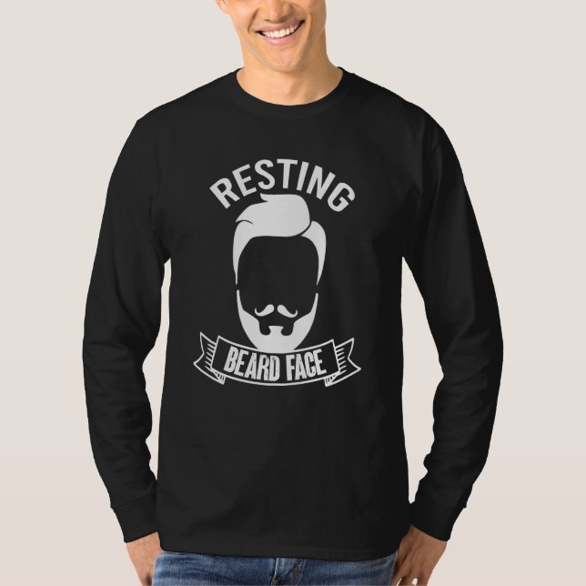 Camiseta Resting Beard Face For Bearded Men Quote Designs   (Frente)
