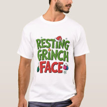 Resting Grinch Face Sarcastic Holiday Tee