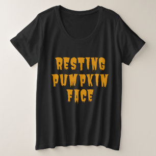Camiseta Resting Pumpkin Face - Dia de as Bruxas engraçado