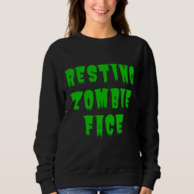 Camiseta Resting Zombie Face - Dia de as Bruxas engraçado 2 (Frente)