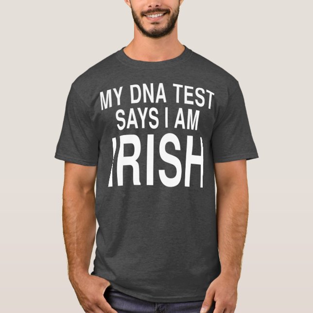Camiseta Resultados dos testes de ADN da Ancestralidade Irl (Frente)