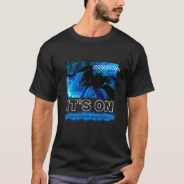 Camiseta Resumo Abstrato de Mármore Azul Gráfico de Rua em 