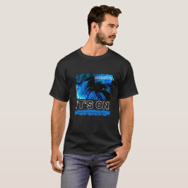 Camiseta Resumo Abstrato de Mármore Azul Gráfico de Rua em 