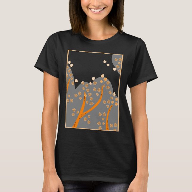 Camiseta Resumo. Arbustos de Outono (Frente)