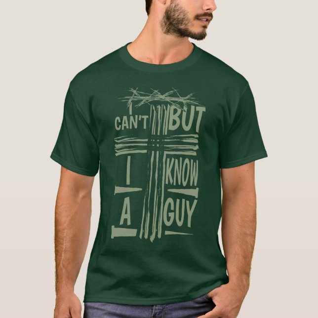 Camiseta Resumo Cruz e Coroa Eu Conheço um Cara (Frente)