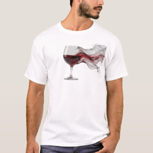 CAMISETA RESUMO DINÂMICO DESIGN VISUAL DE VINHO