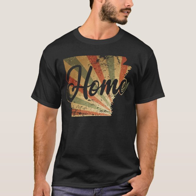 Camiseta Resumo do mapa do Arkansas nos EUA (Frente)