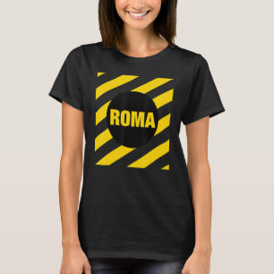 Camiseta Resumo Roma Itália Estilo Praça Roma Itália Ilustr