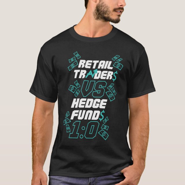 Camiseta Retail Traders vs hedge funds 10 gme stonk wallstr (Frente)