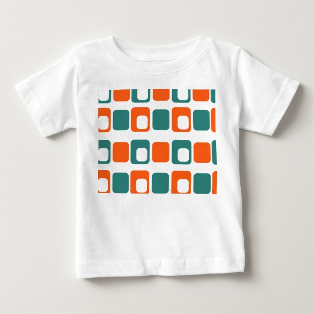 Camiseta Retângulos Abertos e Fechados Camisa-Bebê (Frente)