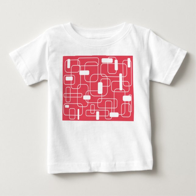 Camiseta Retângulos abertos e fechados - Vermelho (Frente)