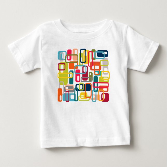 Camiseta Retângulos Modernos do século médio (Frente)