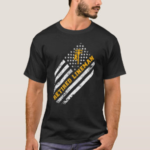 Camiseta Retirada de Lineman para aposentadoria americana