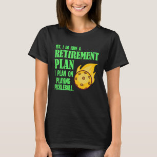 Camiseta Retirada de Pickleball Plano de Colheita de Coleta