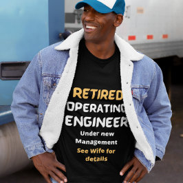 Camiseta Retirada do Engenheiro Operacional Fora do texto