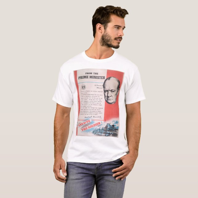 Camiseta Retirada do poster de guerra britânico. (Frente Completa)