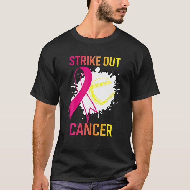Camiseta Retirar o Cancer de mama Sensibilização Bola de So (Frente)