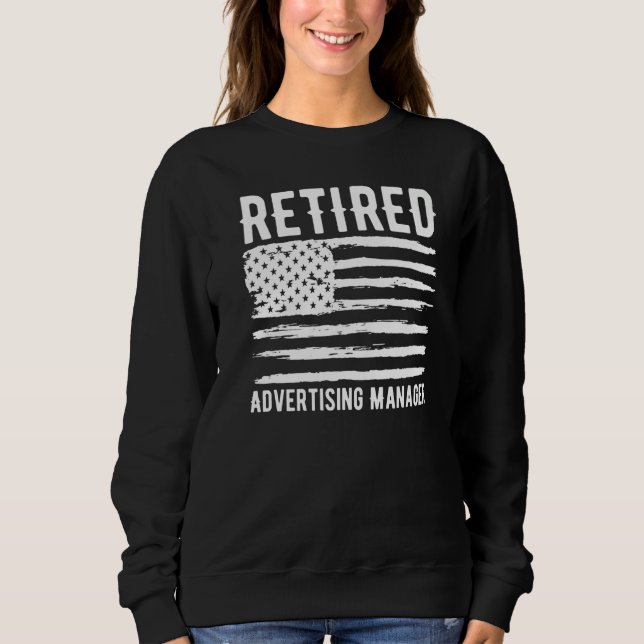 Camiseta Retired Advertising Manager Profession American Fl (Frente)
