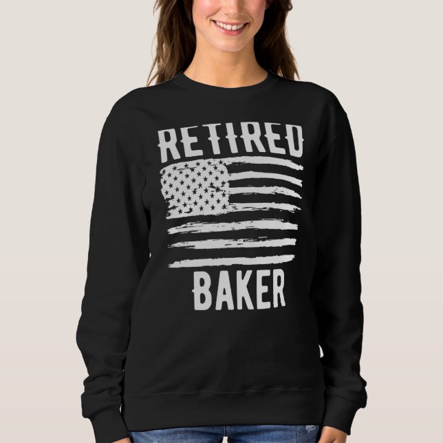 Camiseta Retired Baker Profession American Flag Premium (Frente)