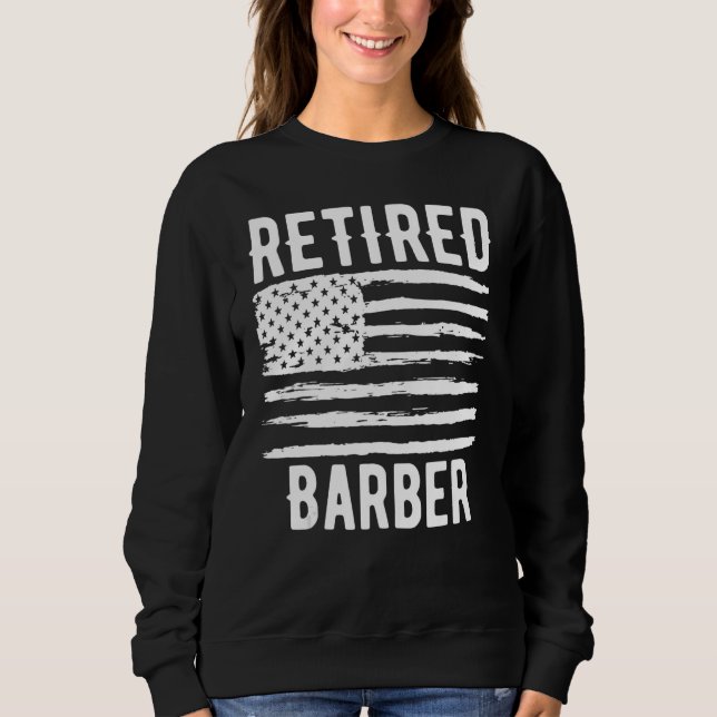 Camiseta Retired Barber Profession American Flag (Frente)