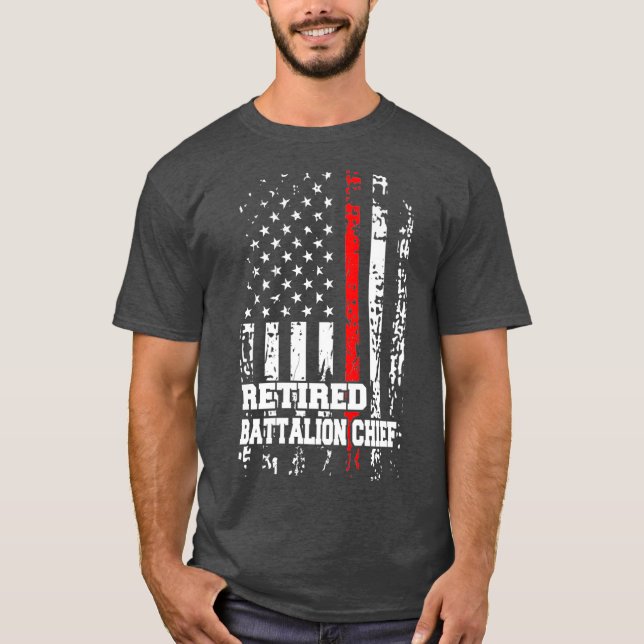 Camiseta Retired Battalion Chief  Firefighter Retirement (Frente)