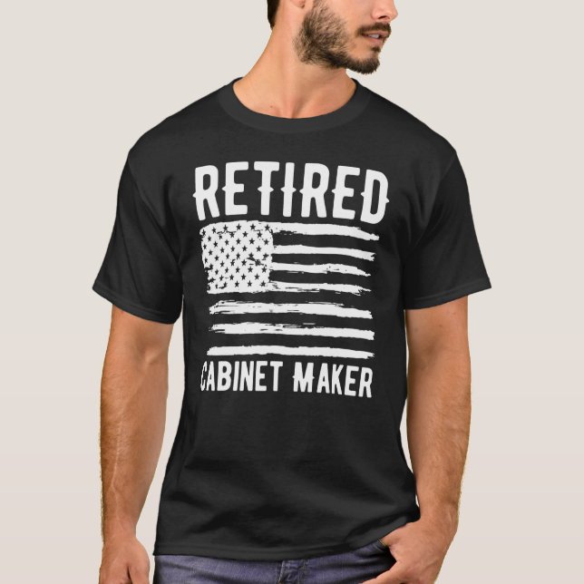 Camiseta Retired Cabinet Maker Profession American Flag (Frente)
