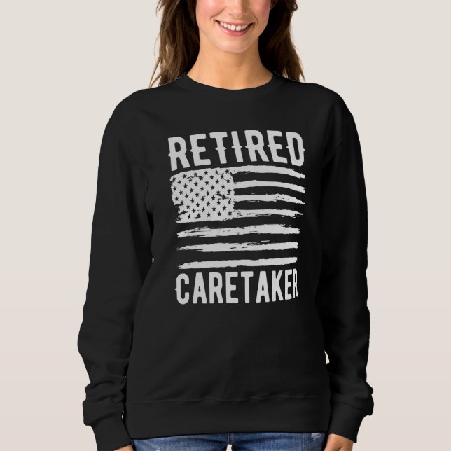 Camiseta Retired Caretaker Profession American Flag Premium (Frente)