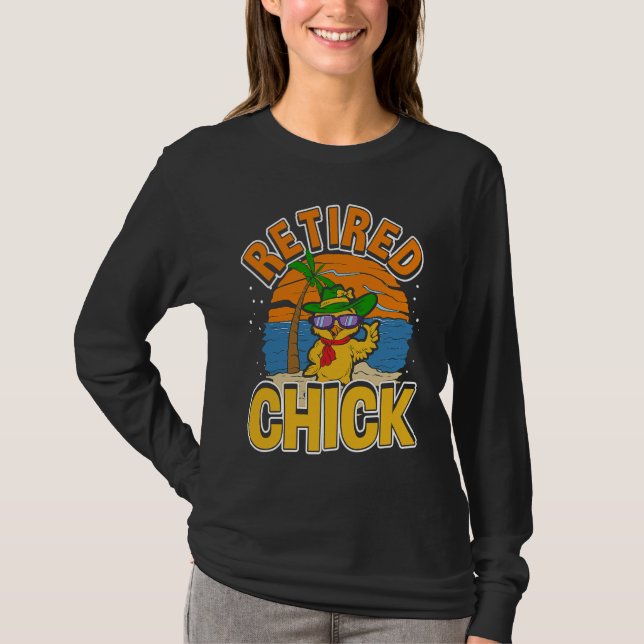 Camiseta Retired Chick Retirement & Chick Sunglasses  Retir (Frente)