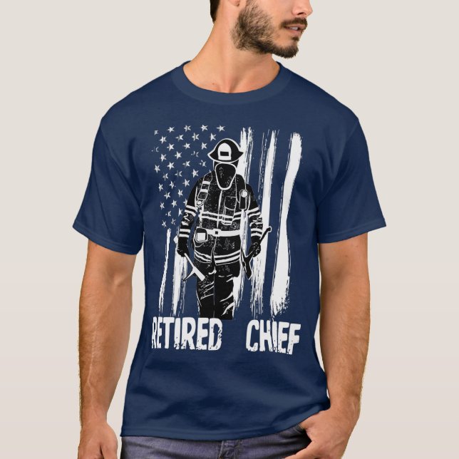 Camiseta Retired Fire Chief Firefighter   Fireman Gift (Frente)