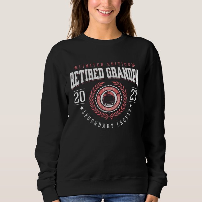 Camiseta Retired Grandpa Promoted To Grandpa 2023 Montana R (Frente)