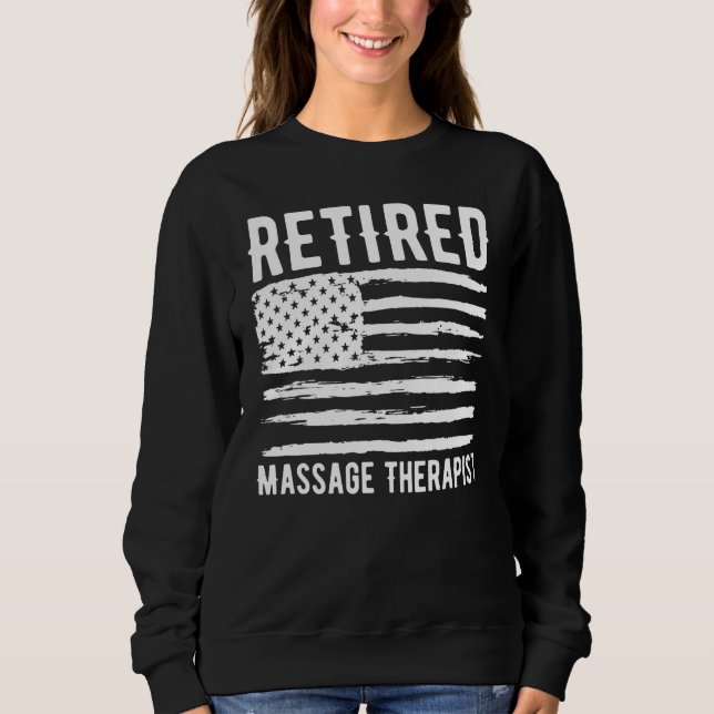 Camiseta Retired Massage Therapist Profession American Flag (Frente)