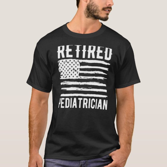 Camiseta Retired Pediatrician Profession American Flag Prem (Frente)