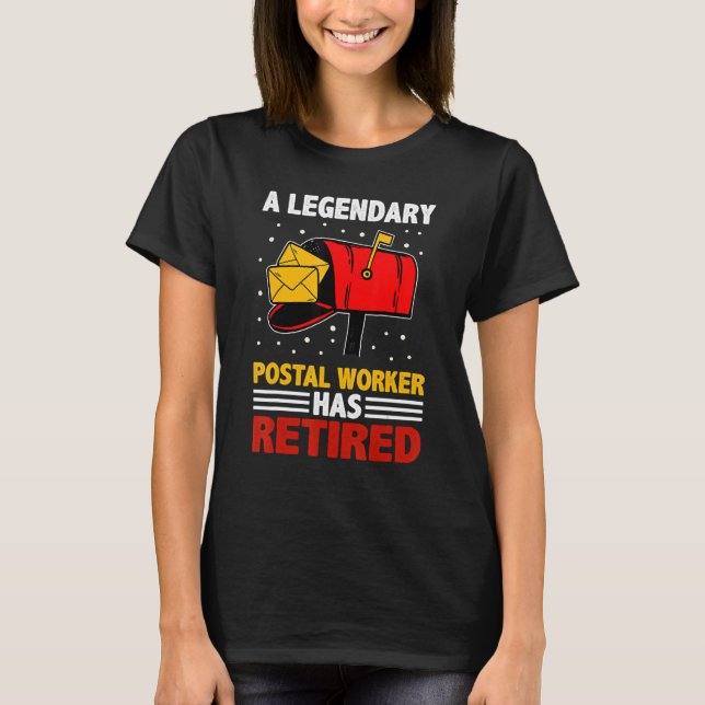 Camiseta Retired Postal Worker Mailman & Mail Carrier Retir (Frente)
