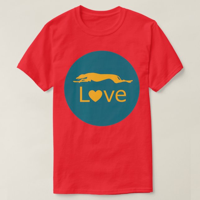 Camiseta Retired Racing Greyhound Love  (Frente do Design)
