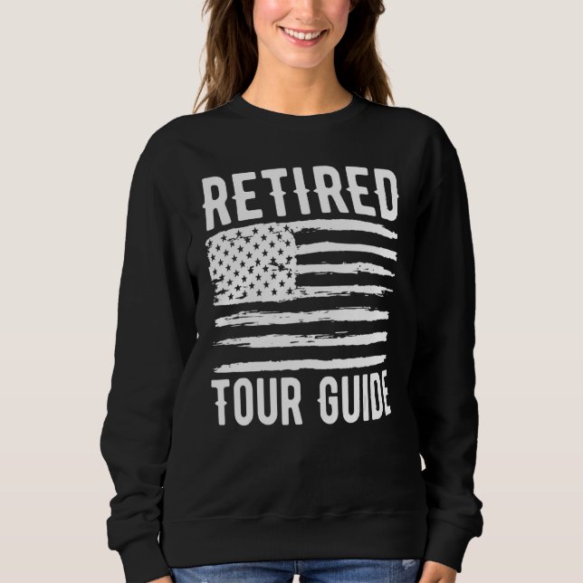 Camiseta Retired Tour Guide Profession American Flag (Frente)