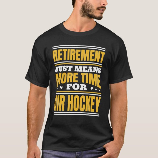 Camiseta Retirem Mais Tempo Para Hockey Com Ar (Frente)