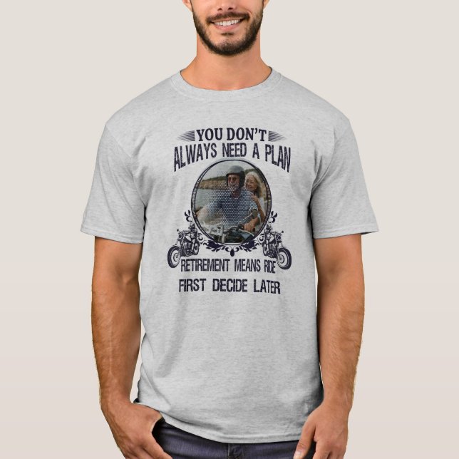 Camiseta Retirement Biker Dad Custom Picture (Frente)