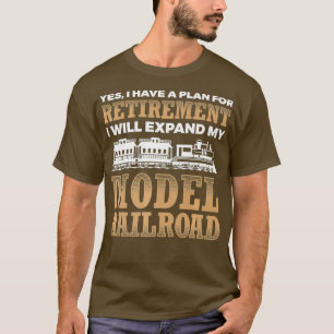 Camiseta Retirement Plan Model Railroad Trains Locomotive