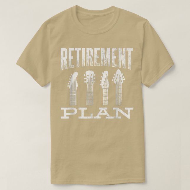 Camiseta Retirement Plan Musician Band Player Guitarist Gui (Frente do Design)