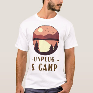 Camiseta Retiro de Acampamento Desconecte & Acampe