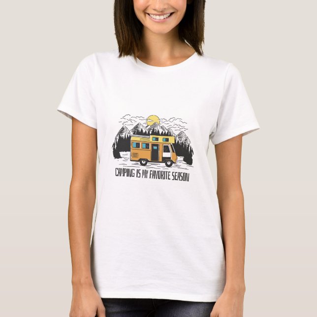 Camiseta Retiro de Campervan na Montanha (Frente)