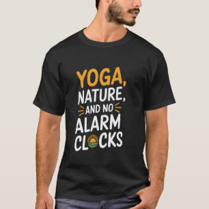 Camiseta Retiro de Yoga na Natureza e Sem Relógios de Alarm